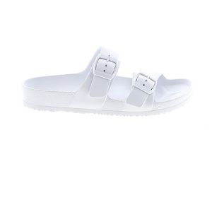 Sand & Shore white slides, size 7